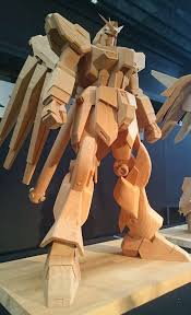 Gundam Guy Gundam Wood Art On Display Tokyo Japan Wood Art Cardboard Art Gundam