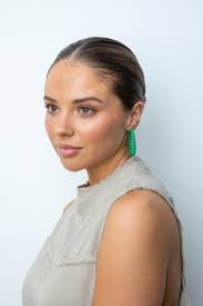 Apple green earrings