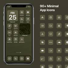 Ios 14 Minimal Icons Midnight Green Minimalist Icon Pack Etsy App Icon Printable Calendar Icon