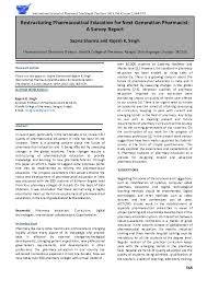 Mailing data solutions is a leading global service provider of marketing information solutions, for the pharmaceutical industry. Pdf Restructuring Pharmaceutical Education For Next Generation Pharmacist Rajesh Singh Academia Edu