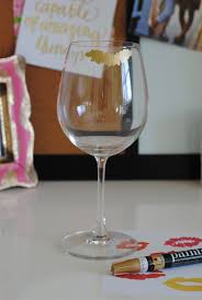 Letting wine make a man's heart merry. Roe Blvd Gold Lip Stain Wine Glass Tutorial Southern Curls Pearls