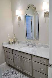 Grey Bathroom Cabinet Paint Color Sherwin Williams Dorian Grey Bathroom Cabinet Paint Bathroom Cabinets Designs Grey Bathroom Cabinets Bathroom Cabinet Colors