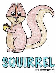 Squirrels are one of the cutest and most favorite animals of kids all over the world. Free Squirrel Coloring Page The Tucson Puppet Lady