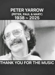 🎶 Farewell to a Folk Icon 💔 The world mourns the loss of Peter Yarrow,  the legendary singer-songwriter and founding member of the iconic folk trio  Peter, Paul and Mary, who has