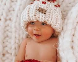 Ready to Ship Double Brim Ivory and Red Mini Heart Hat. Baby and Toddler  Heart Hat. Black With Red Heart Hat.lover Baby Hat