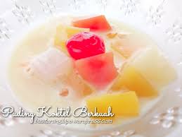 250 ml yogurt cair rasa mangga. Resepi Puding Buah Buahan