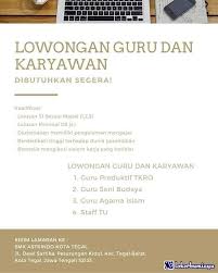 6 loker bukittinggi bulan februari 2021. Lowongan Kerja Sebagai Guru Produktif Tkr Februari 2021