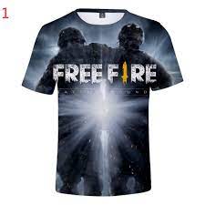 Please message me your size at checkout. Free Fire 3d Casual Short Sleeve Tops Couple T Shirts Shopee Malaysia