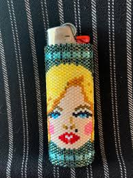 Marilyn Monroe Beaded Lighter Case
