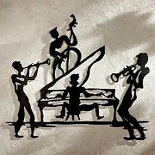 Jazz Band Iron Wall Sculpture Jazz Art Silhouette Art Jazz Painting