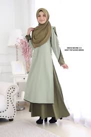 Jubah muslimah terkini sememangnya menjadi trend kerana ia simple tetapi masih dapat memaparkan kesan elegan pada pemakai. Dress Muslimah Terkini Nadine Premium Crepe Nd07 2 Saeeda Collections