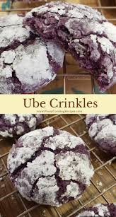 Ube Crinkles Crinkle Cookies Recipe Filipino Food Dessert Crinkles Recipe