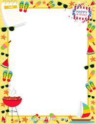 July Border Clip Art Page Border And Vector Graphics Diy Calendar Page Border Art Activities For Kids