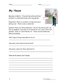 Describing My House Worksheet Free Esl Printable Worksheets Made By Teachers Writing Activities Reading Comprehension Teaching Jobs