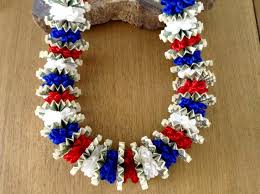 Simbolul pentru usd poate fi scris $. 50 Dollar Bills Money Lei With Red White And Blue Ribbon Etsy