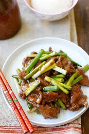 Delicious mongolian beef recipe is made with juicy beef strips, sauteed bell peppers and onion all coated in a delicious savory sauce. Mongolian Beef Chinese Recipes Rasa Malaysia