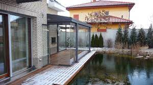 sommergarten am schwimmteich schiebewande sunflex sommergarten schwimmteich terrassenverglasung