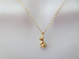Rabbit Gold Filled Chain Gold Necklace Cute Dainty Bunny Jewelry Lovers Best Friends Mom Siste Everyday Jewelry Gold Rabbit Necklaces Gold Necklace