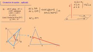 Geometrie In Spatiu Problema Rezolvata Youtube