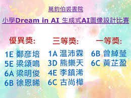小學Dream in AI 生成式AI圖像設計比賽| 樂善堂梁銶琚學校(分校)