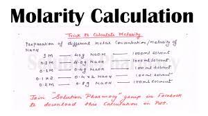 How to calculate molarity for a solution. How To Calculate Molarity With Tricks à¤® à¤²à¤° à¤Ÿ à¤†à¤¸ à¤¨ à¤Ÿ à¤° à¤• à¤¸ Gpat Niper Pharmacist Exam Youtube