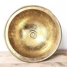 30 35cm Evier Marocain Martele Couleur Or Laiton Etsy Brass Sink Metal Sink Sink