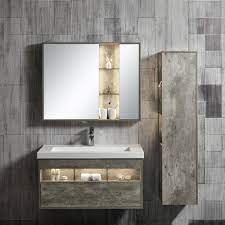 Bathroom vanities by virtu usa. 17 Stories Heartwell 39 Wall Mounted Single Bathroom Vanity Set With Mirror Wayfair