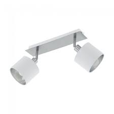 Eglo led deckenstrahler »agueda«, led deckenleuchte, led deckenlampe. Eglo Valbiano Deckenstrahler Textil Nickel Matt Weiss 2xe14