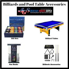 Our Billiards And Pool Table Accessories Includes Bill Sets Billiard Tables Cue Sticks Billiard Solid Lamps Bil Pool Table Accessories Pool Table Billiards