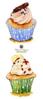 cupcakes watercolor in 2021 aquarell cupcakes malen und zeichnen