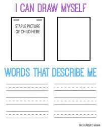 Check out our extensive list of describing words for ideas that work in any situation. Draw Describe Yourself Free Printable For Kids The Realistic Mama