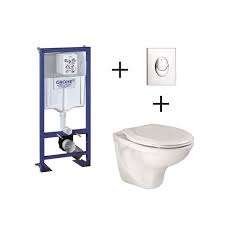 Pack wc suspendu durastyle rimless. Pack Complet Wc Suspendu Grohe Bati Support 113 Cm Plaque Chromee Cuvette Lyra Abattant Cdiscount Bricolage