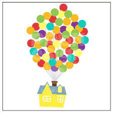 House Of Balloons Free For Deluxe Members House Of Balloons Disney Scrapbook Disney Up House