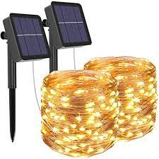 Binval solar string lights are a perfect touch for outdoor, lawn and event decorating. Litogo Outdoor Solar Fairy Lights 12 Metre String Lights With 120 Leds Waterproof Copper Wire 8 Modes Decoration For Garden Balcony Patio Gate Yard Wedding Party Pack Of 2 Amazon De Beleuchtung