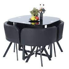 Habitat chicago solid wood round table & 4 two tone chair. Lamons Dining Set 5 Piece Dining Set Dining Table Setting Dining Set