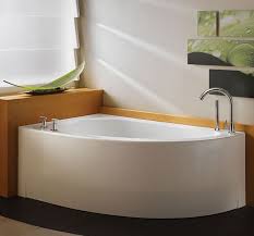 A corner tub's platform surface is also useful for placing accessories, such as flowers and soaps. Wind 3660 Corner Bathtub Bliss Bath And Kitchen