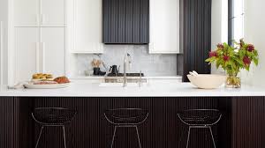 Contemporary black and white kitchen design. A Bold Black White Palette Wows In This Modern Kitchen House Home