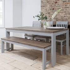 Get set for dining table bench at argos. Hever Dining Table With 3 Chairs And Bench In Grey And Dark Pine Noa Nani