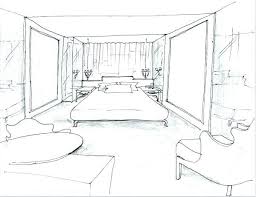 Interior Design Bedroom Drawing Bedroom Drawings Bedroom In One Point Perspective Interior Dr Bedroom Drawing Interior Design Drawings Interior Design Sketches