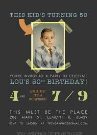 Milestone Surprise Birthday Party Invite This Kid S Turning 50 Perfect With Old School Baby Photo By Tipsy Graphics Any Age Any Colors Einladung Zur Geburtstagsparty Mamas 50 Geburtstag Und 60 Geburtstag Party Ideen
