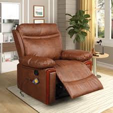 Free 2 Day Shipping Buy Merax Pu Leather Power Massage Recliner With Remote Control 8 Heat Vibration Reclining Sofa Living Room Recliner Chair Chair Style