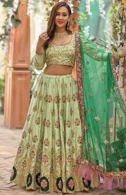 Heavy Bridal Lehenga Adda Silk In Olive Green Vastraqueen Shop online for designer bridal lehengas, indian wedding lehenga choli, trending lehenga choline and more from ethincplus.in. heavy bridal lehenga adda silk in olive