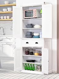 Ready to assemble discount kitchen cabinets from cabinetselect.com. Amazon Com Homcom 72 Traditional Freestanding Kitchen Pantry Cabinet Cupboard With Doors And 3 Adjustable Shelves White Furniture Decor