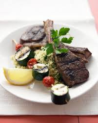 Grilled Lamb Chops And Vegetable Kebabs Lamb Recipes Vegetable Kebabs Grilled Lamb