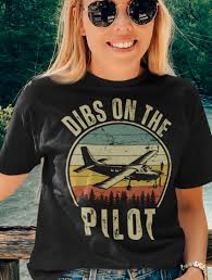 Pilote femme chemise Dibs sur la chemise pilote pilote copine pilote  cadeaux pour femmes pilote cadeau avion chemise Aviation chemise