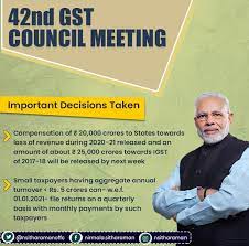 In every gst meeting, the council has taken his decision considering the benefits of small taxpayers, and this time, making gst returns on a quarterly basis rather than a monthly basis will be a major relief of small taxpayers. Key Points Of 42th Gst Council Meeting Headed By Fm N Sitharaman
