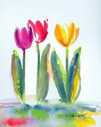 Maybe you would like to learn more about one of these? Simple And Sweet Original Watercolor Painting Just In Time For Spring Watercolor Tulips Flower Art Watercolor Flowers Paintings
