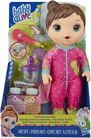 Well, dolls have their own dynamics, and it's likely that you will end damaging. Amazon Com Baby Alive Mix My Medicine Baby Doll Dinosaur Pajamas Drinks And Wets Doctor Accessories Brown Hair Toy For Kids Ages 3 And Up Toys Games