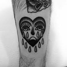 See more ideas about face tattoo, crying face, tattoos. 50 Crying Heart Tattoo Designs For Men Cool Ink Ideas