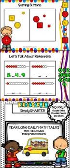 Kindergarten Digital Daily Math Talks For Google Slides Year Long Bundle Math Talk Daily Math Differentiation Math